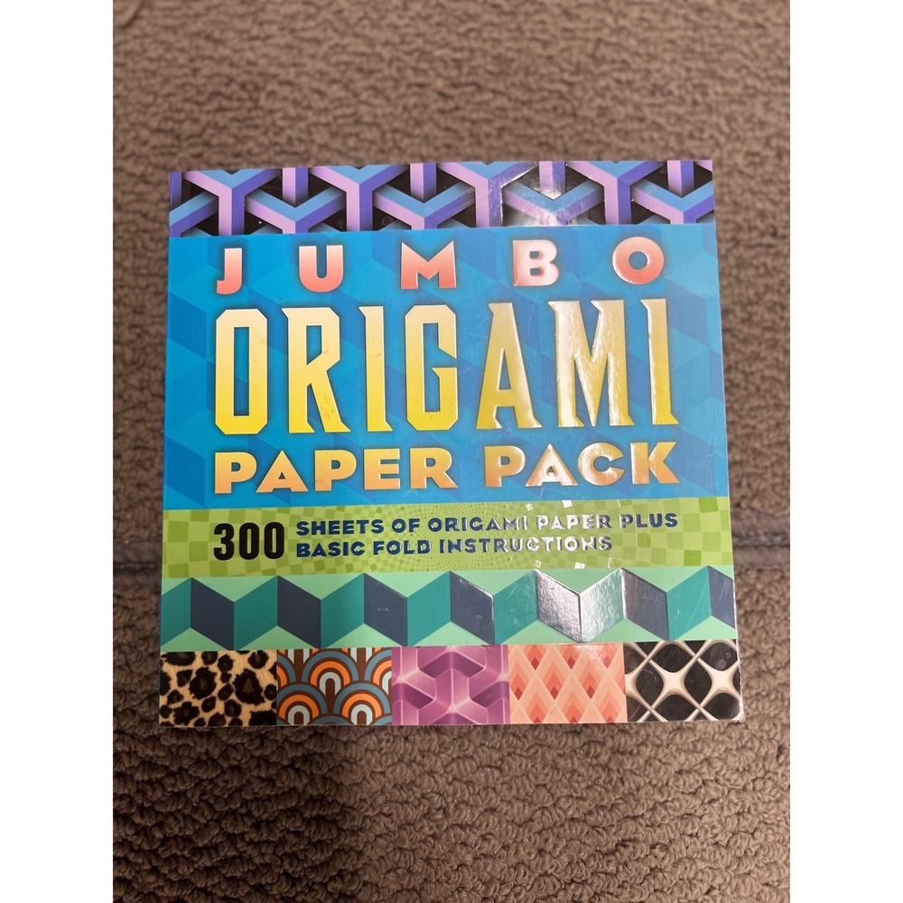 Sterling Innovation Jumbo Origami Paper Pack 300 Sheets 20 Designs Instructions